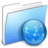 Aqua Stripped Folder Sites Icon